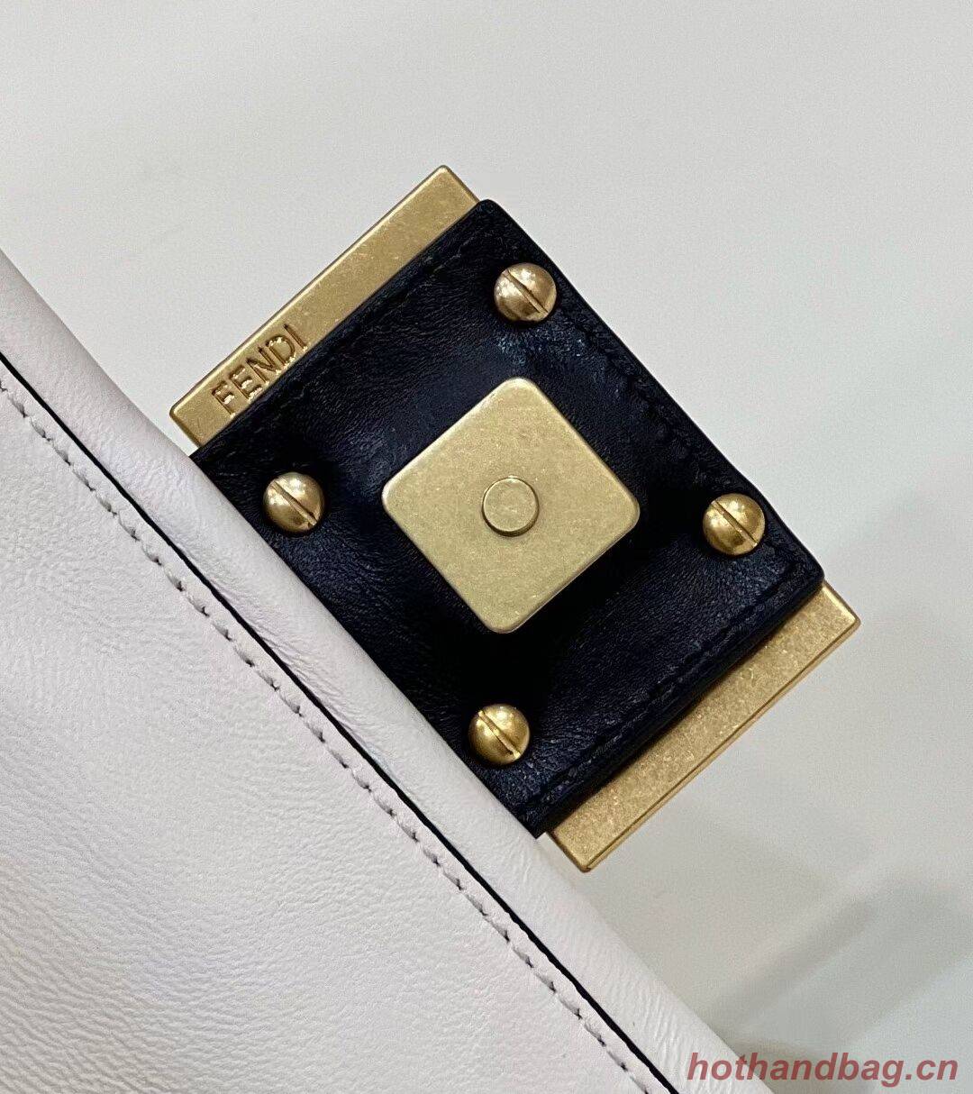 Fendi Baguette Sheepskin bag 8BR6551 Cream & black Fendi Baguette Sheepskin bag 8BR6551 Cream & black