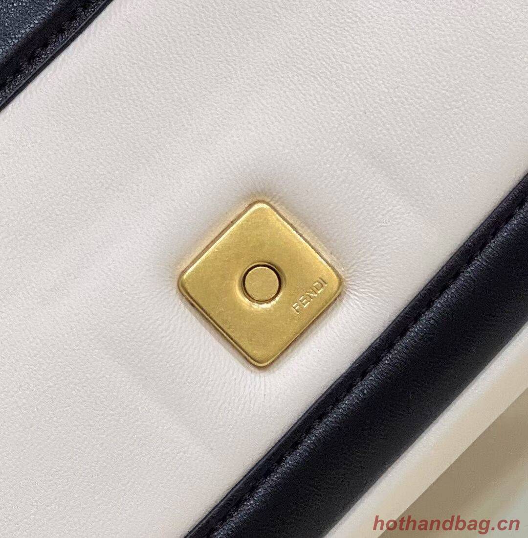 Fendi Baguette Sheepskin bag 8BR6551 Cream & black Fendi Baguette Sheepskin bag 8BR6551 Cream & black