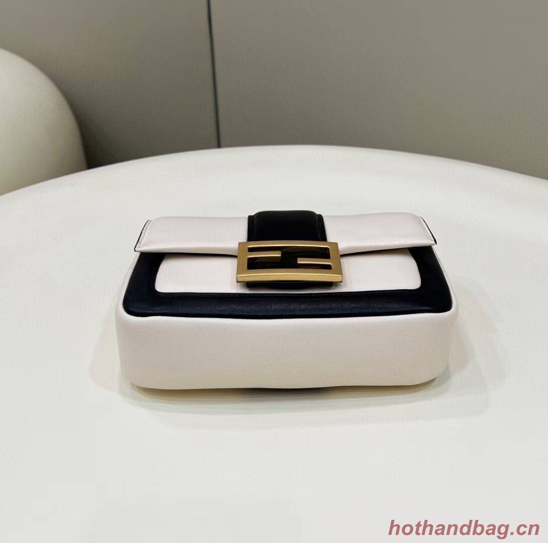 Fendi Baguette Sheepskin bag 8BR6551 Cream & black Fendi Baguette Sheepskin bag 8BR6551 Cream & black