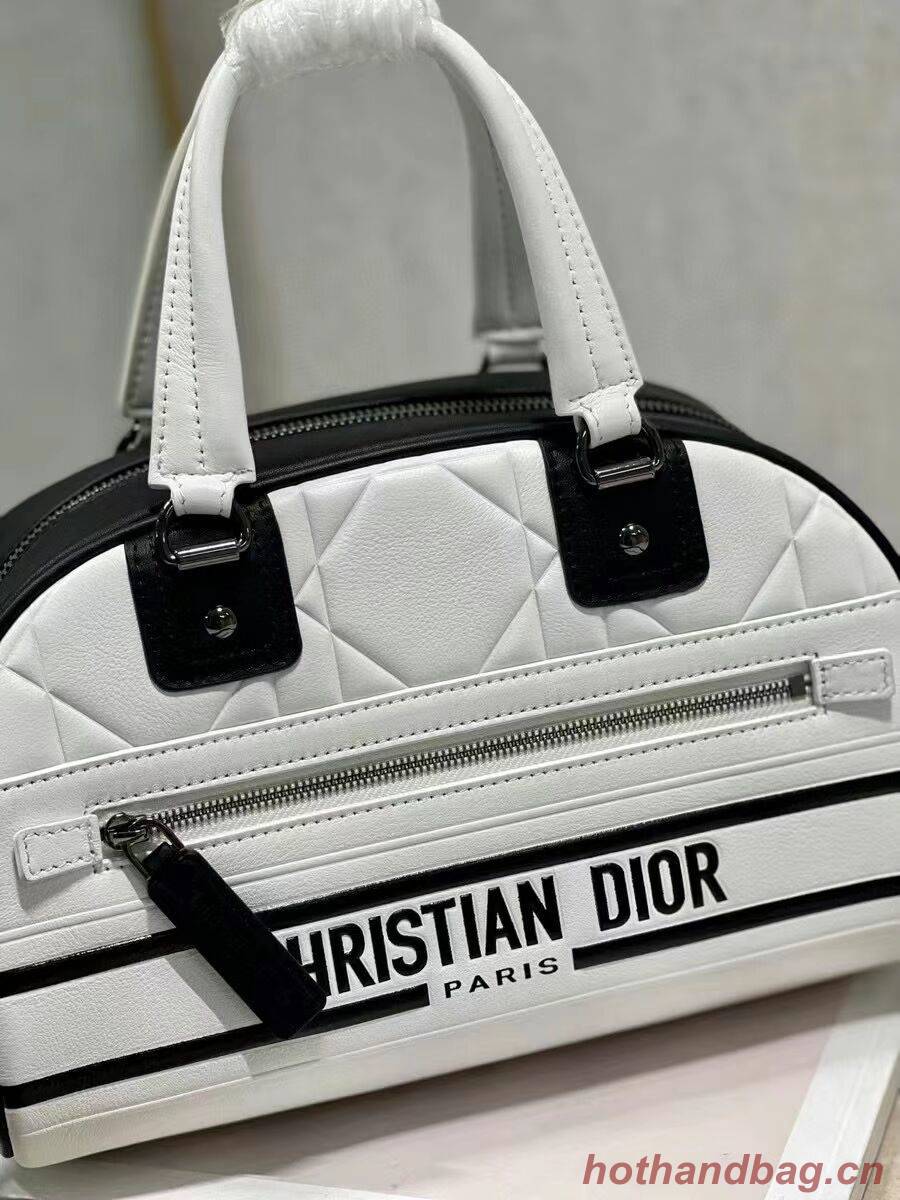 DIOR medium Embossing leather tote Bag C9178A white DIOR medium Embossing leather tote Bag C9178A white