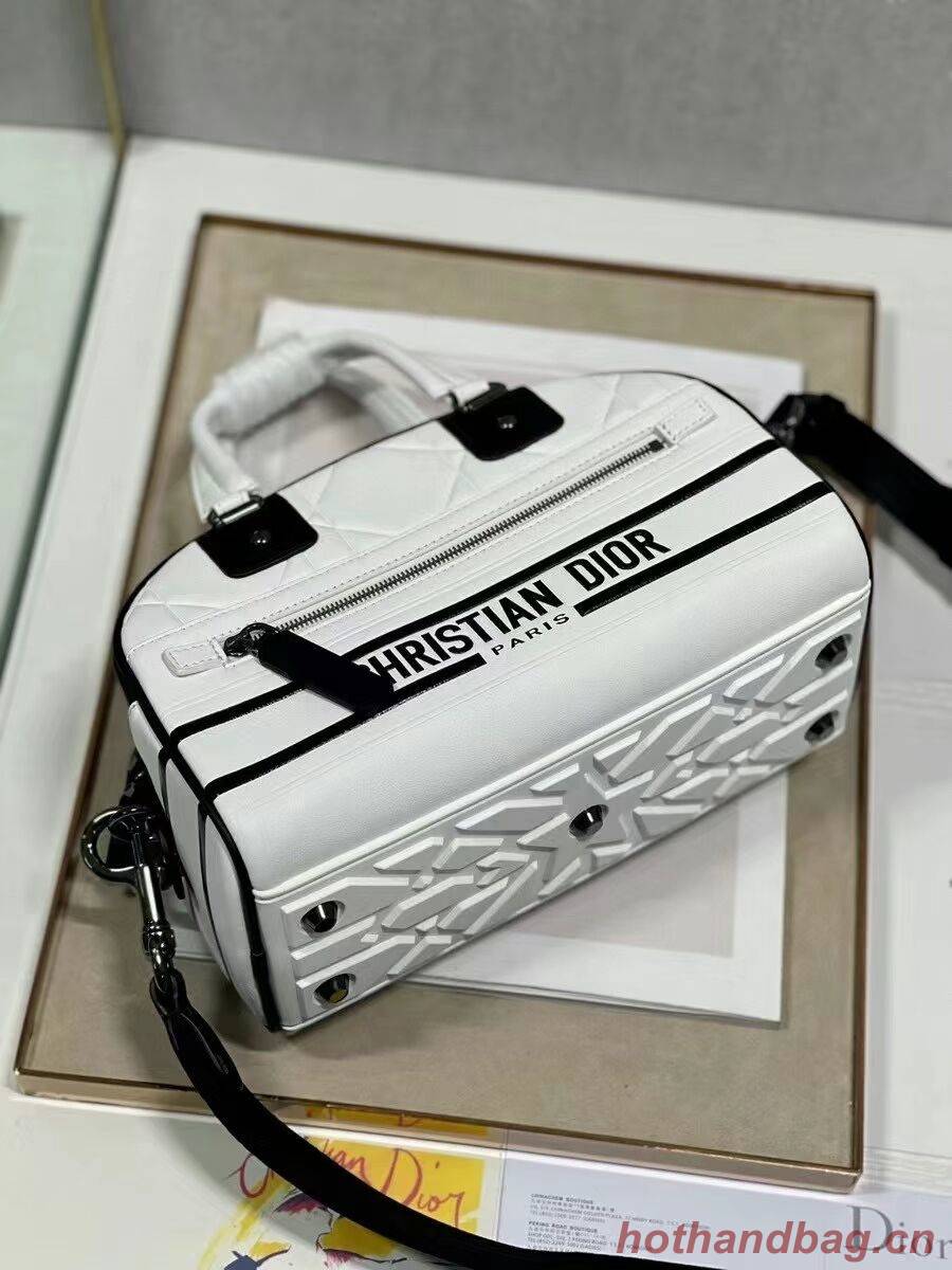 DIOR medium Embossing leather tote Bag C9178A white DIOR medium Embossing leather tote Bag C9178A white