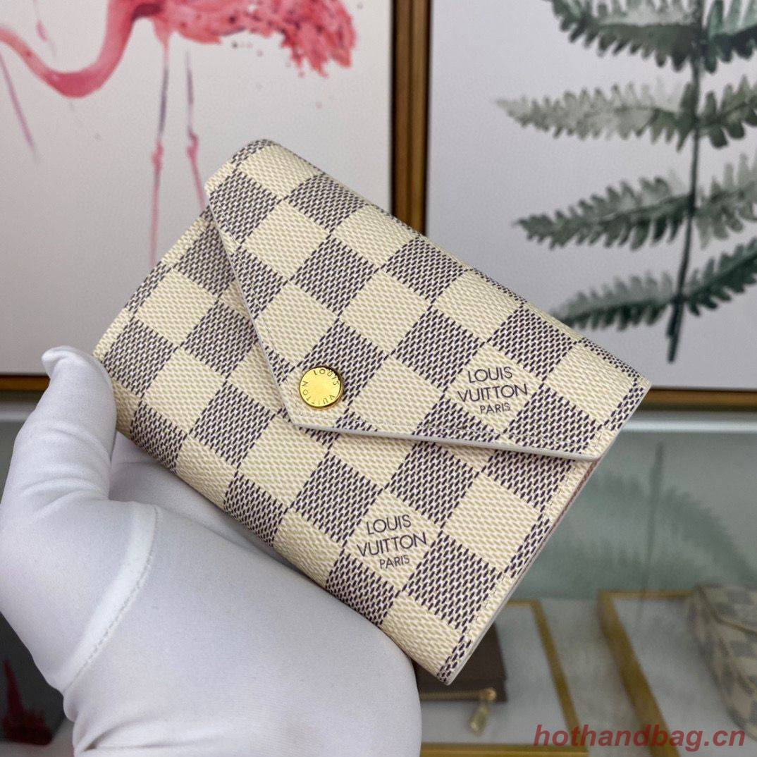 Louis Vuitton Monogram Denim Victorine ZOE WALLET N64022 Pink & Gold-Tone Louis Vuitton Monogram Denim Victorine ZOE WALLET N64022 Pink & Gold-Tone