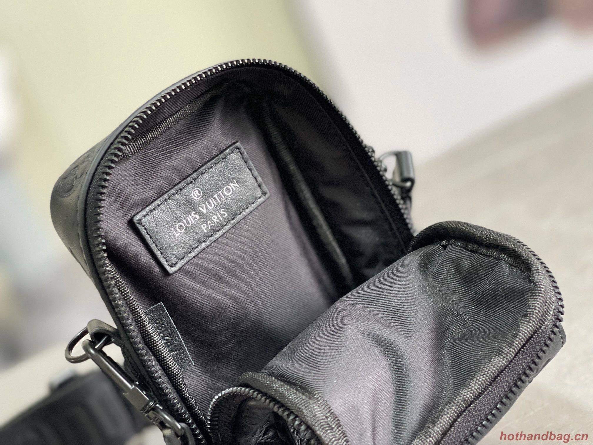 Louis Vuitton Monogram Empreinte Double Phone Pouch NM M81323 Black Louis Vuitton Monogram Empreinte Double Phone Pouch NM M81323 Black