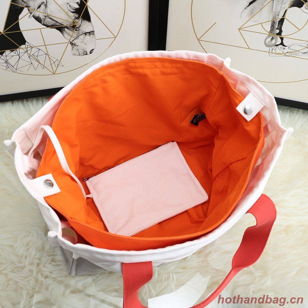 Hermes Adada Nappy Canvas Shopping Bag H5635 Orange Hermes Adada Nappy Canvas Shopping Bag H5635 Orange