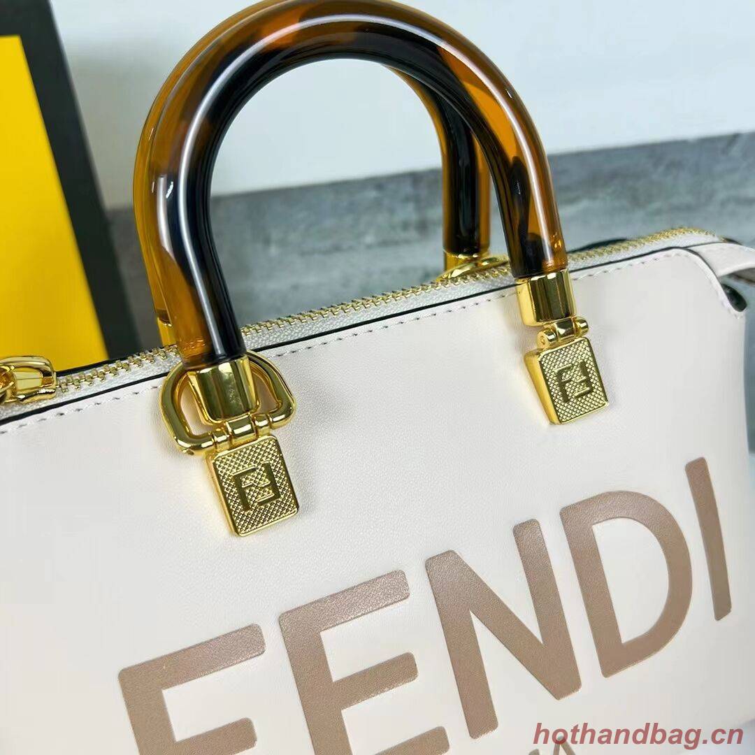 Fendi By The Way Mini Small leather Boston bag 8BS067A Cream Fendi By The Way Mini Small leather Boston bag 8BS067A Cream