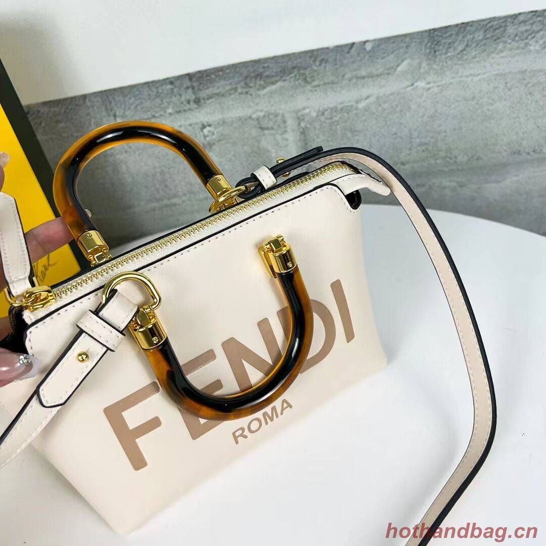 Fendi By The Way Mini Small leather Boston bag 8BS067A Cream Fendi By The Way Mini Small leather Boston bag 8BS067A Cream