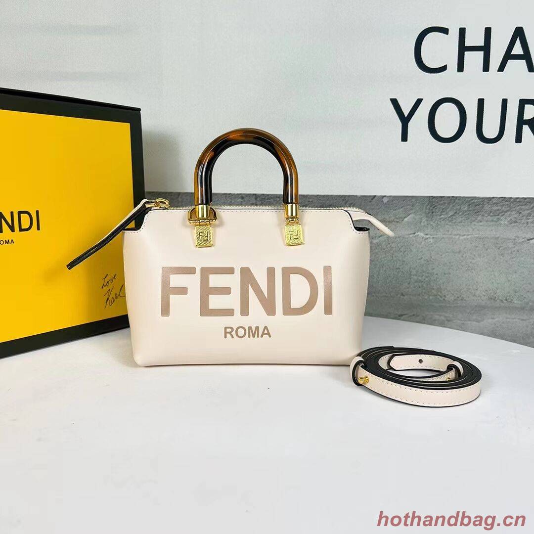 Fendi By The Way Mini Small leather Boston bag 8BS067A Cream Fendi By The Way Mini Small leather Boston bag 8BS067A Cream