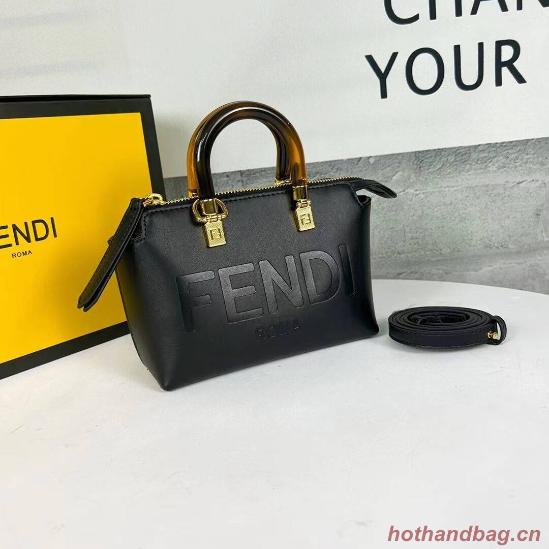 Fendi By The Way Mini Small leather Boston bag 8BS067A black Fendi By The Way Mini Small leather Boston bag 8BS067A black