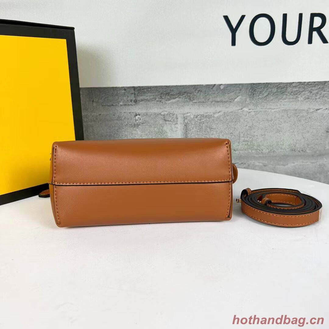 Fendi By The Way Mini Small leather Boston bag 8BS067A brown Fendi By The Way Mini Small leather Boston bag 8BS067A brown