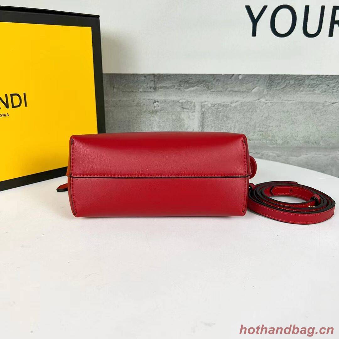 Fendi By The Way Mini Small leather Boston bag 8BS067A red Fendi By The Way Mini Small leather Boston bag 8BS067A red