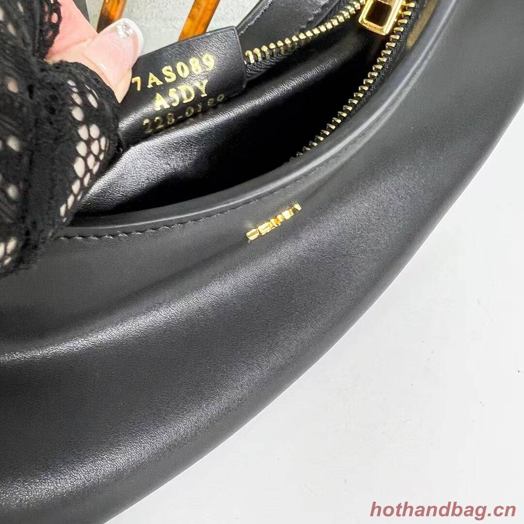 Fendi O Lock Swing Mint green leather pouch 8BS068A black Fendi O Lock Swing Mint green leather pouch 8BS068A black