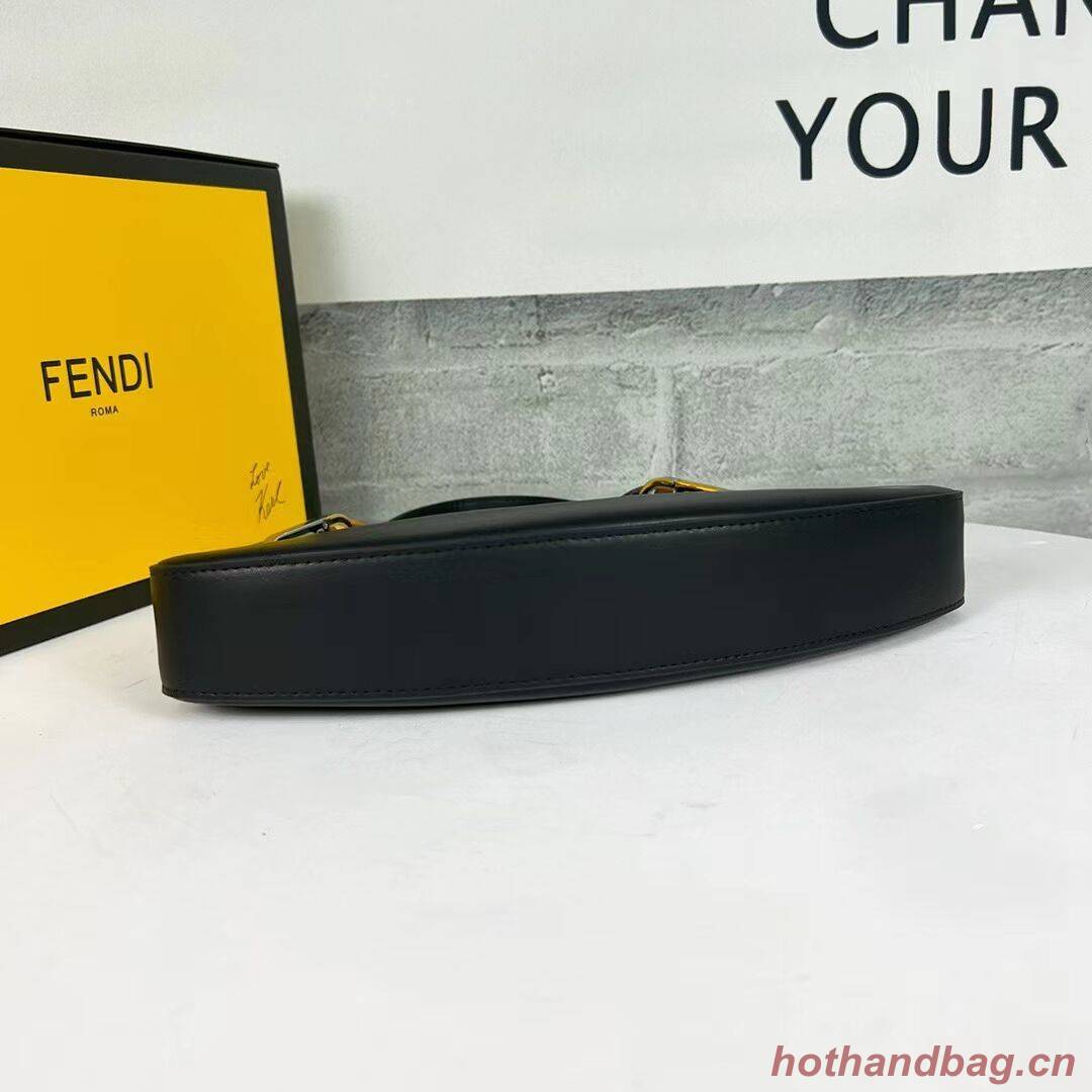 Fendi O Lock Swing Mint green leather pouch 8BS068A black Fendi O Lock Swing Mint green leather pouch 8BS068A black