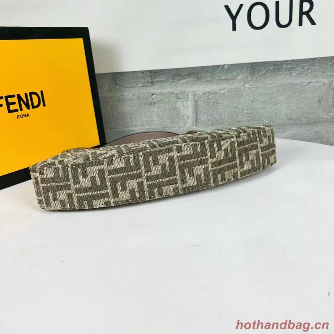 Fendi O Lock Swing Mint green leather pouch 8BS068A gray Fendi O Lock Swing Mint green leather pouch 8BS068A gray