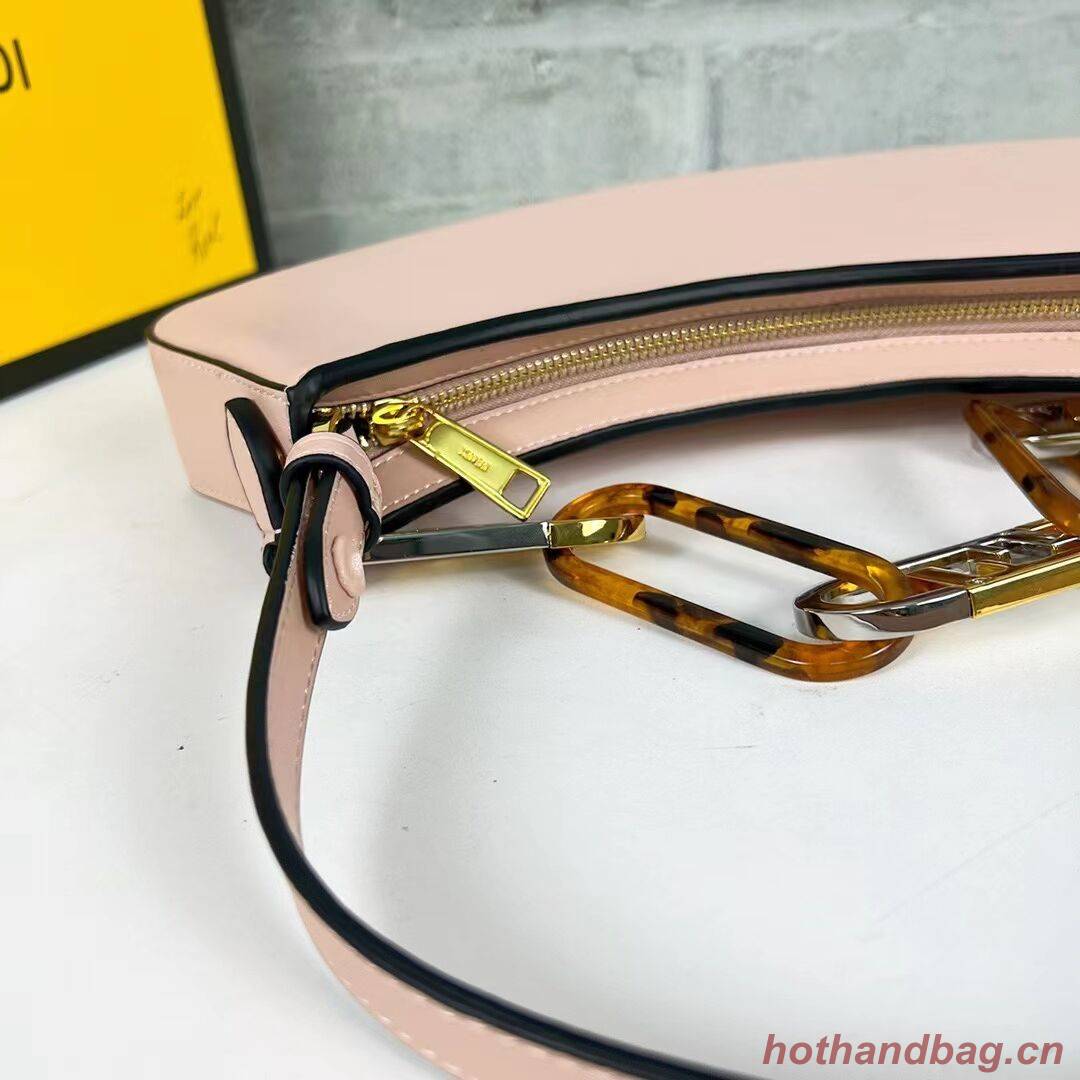 Fendi O Lock Swing Mint leather pouch 8BS068A light pink Fendi O Lock Swing Mint leather pouch 8BS068A light pink