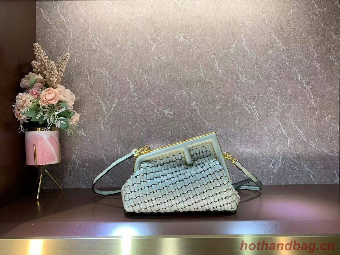Fendi First Small Mint green leather interlace bag 8BP129A green Fendi First Small Mint green leather interlace bag 8BP129A green