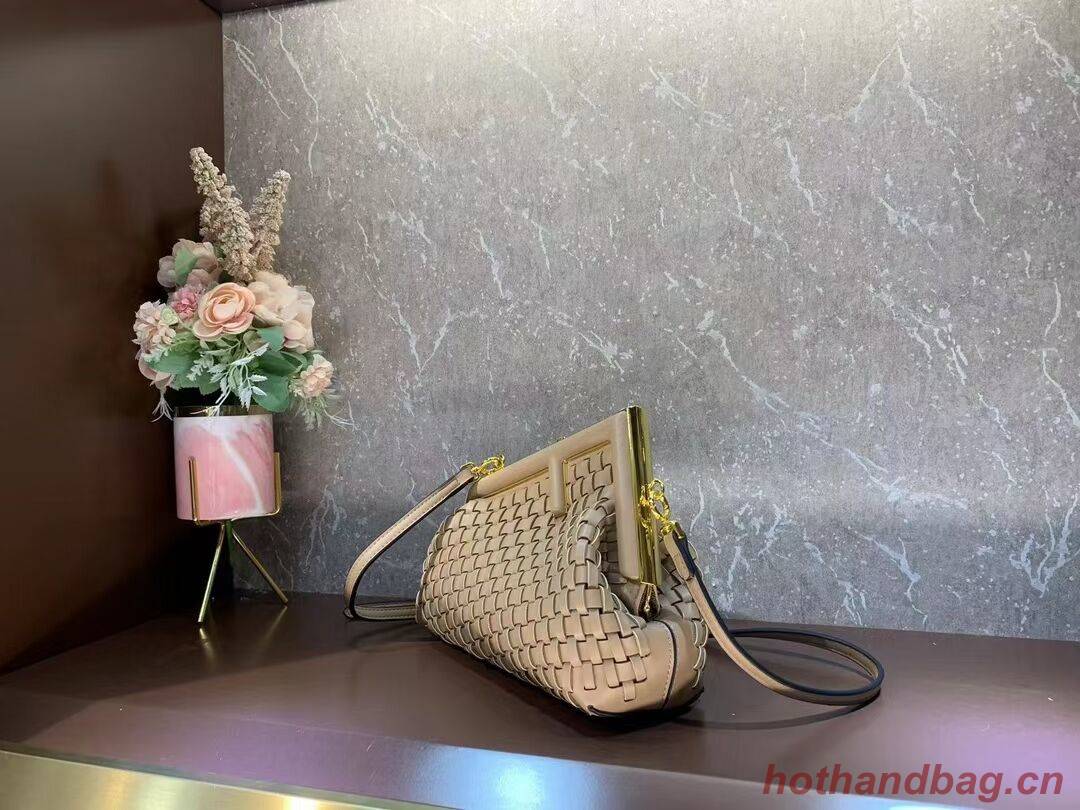 Fendi First Small leather interlace bag 8BP129A apricot Fendi First Small leather interlace bag 8BP129A apricot