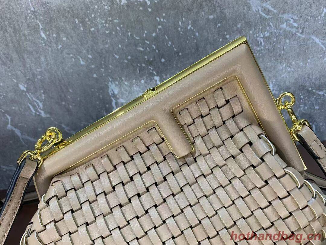 Fendi First Small leather interlace bag 8BP129A apricot Fendi First Small leather interlace bag 8BP129A apricot