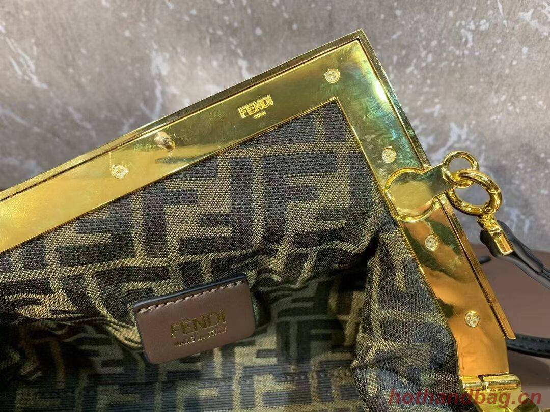 Fendi First Small leather interlace bag 8BP129A black Fendi First Small leather interlace bag 8BP129A black