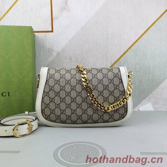 Gucci GG Supreme canvas Blondie shoulder bag 699268 white