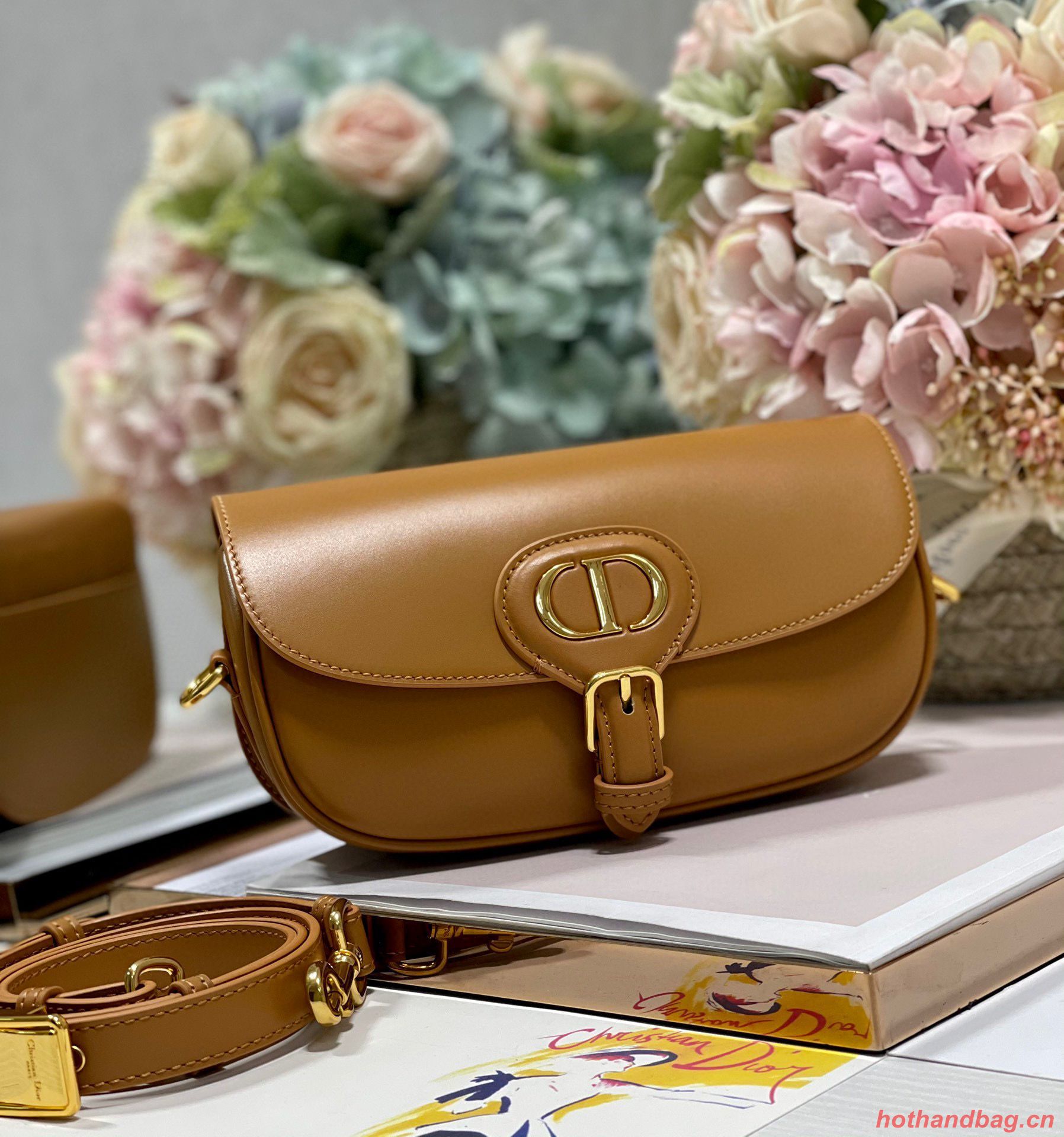 DIOR BOBBY EAST-WEST BAG Box Calfskin M9317S Brown DIOR BOBBY EAST-WEST BAG Box Calfskin M9317S Brown