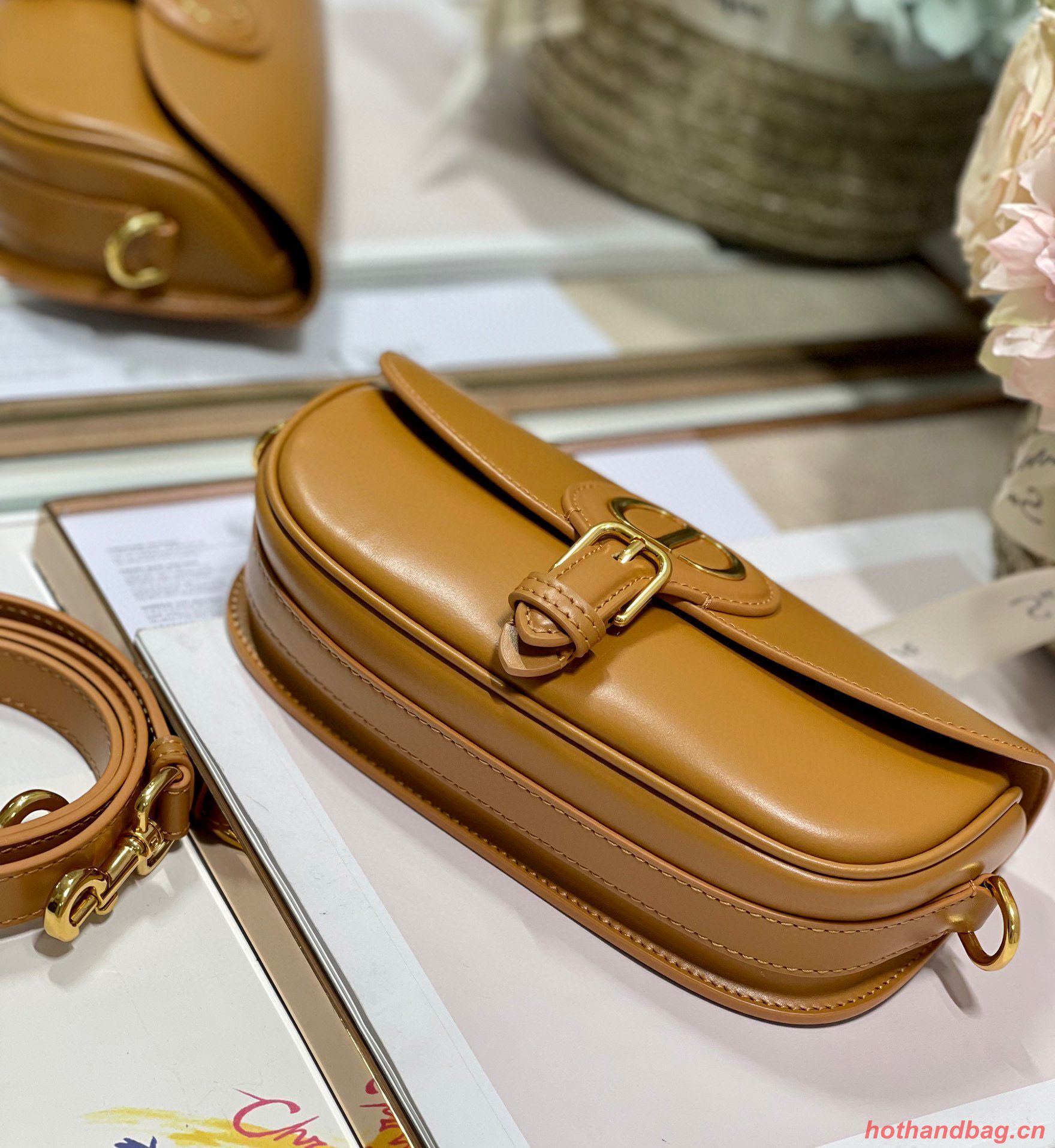 DIOR BOBBY EAST-WEST BAG Box Calfskin M9317S Brown DIOR BOBBY EAST-WEST BAG Box Calfskin M9317S Brown