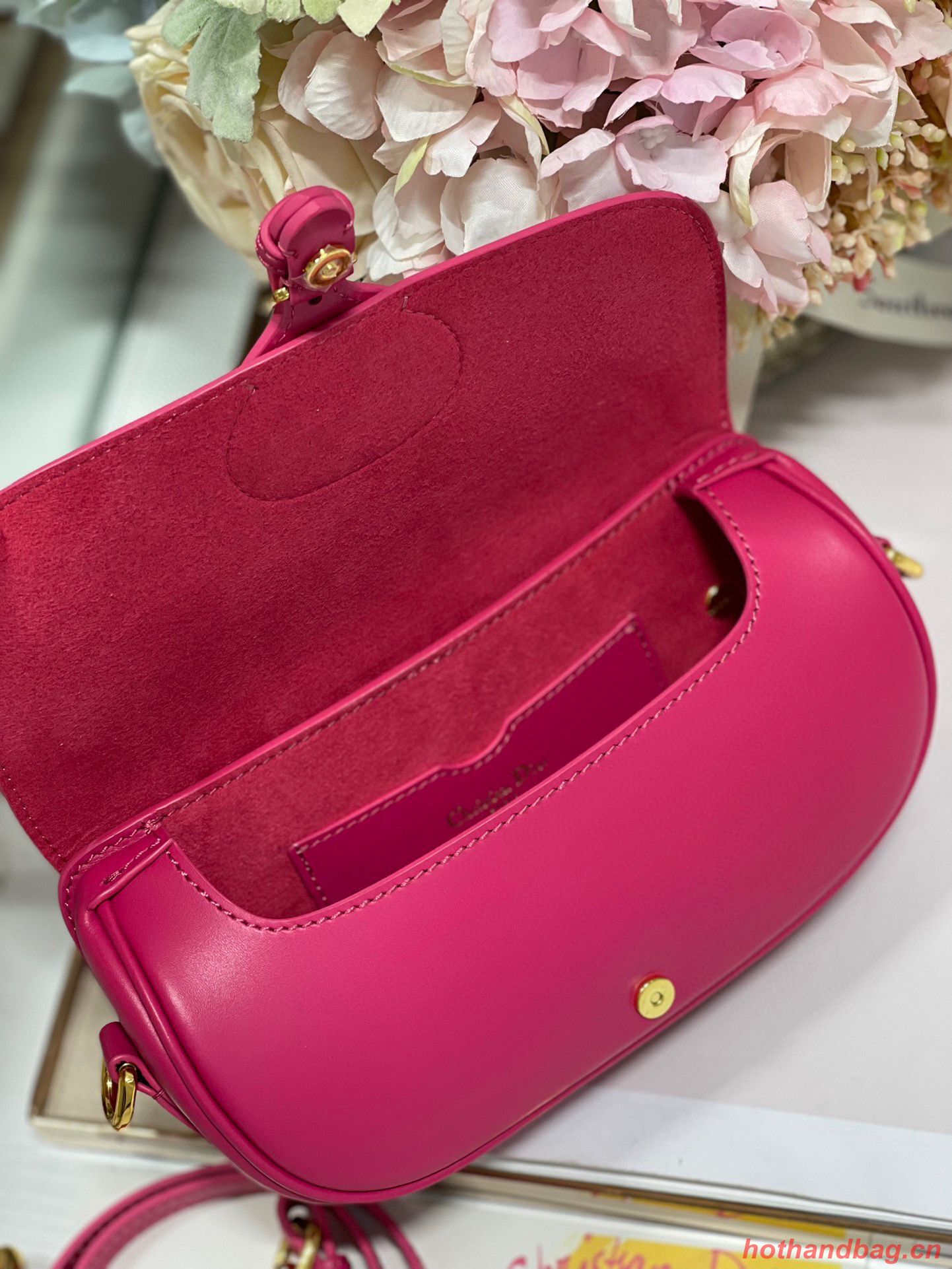 DIOR BOBBY EAST-WEST BAG Box Calfskin M9317S Rose DIOR BOBBY EAST-WEST BAG Box Calfskin M9317S Rose