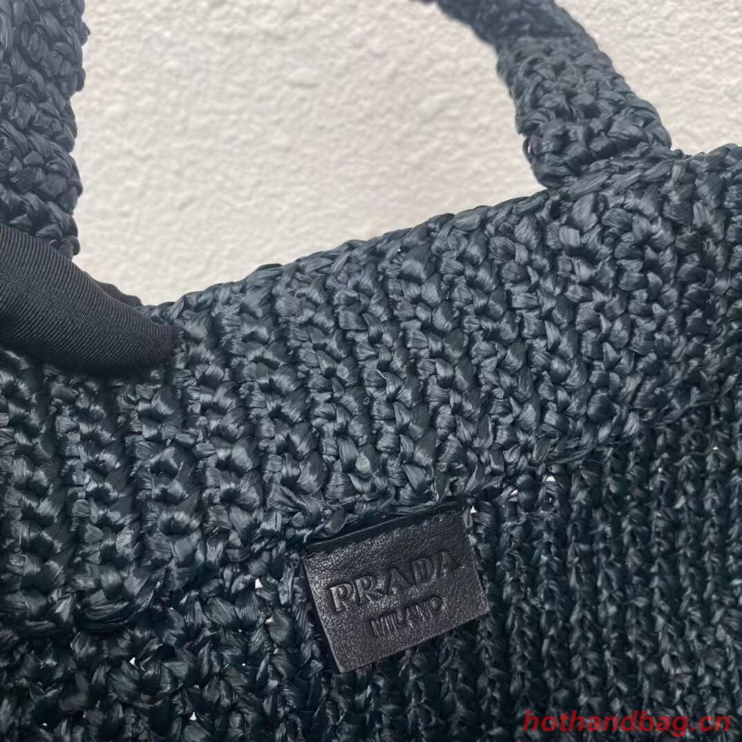 Prada Raffia tote bag 1NE229 black Prada Raffia tote bag 1NE229 black