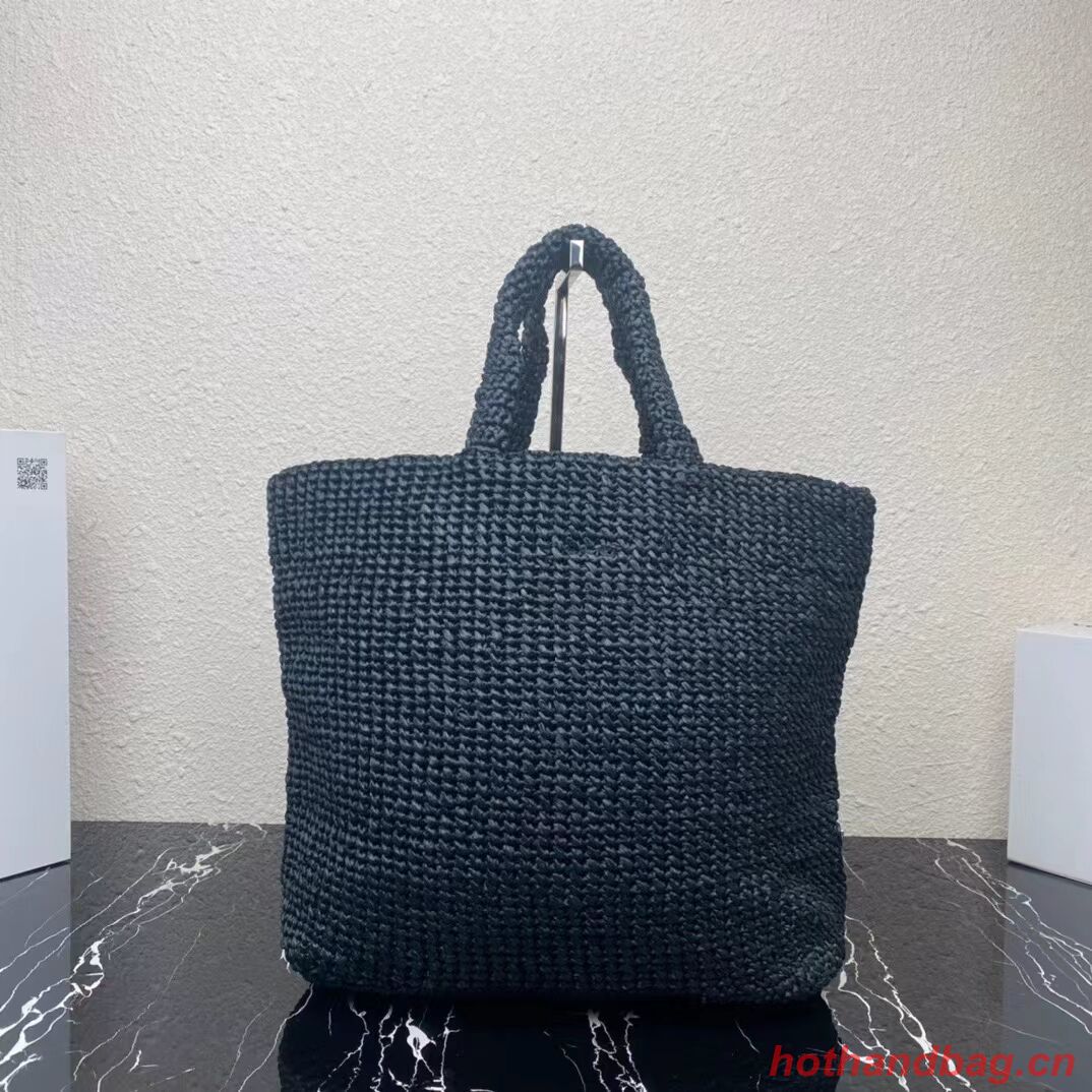 Prada Raffia tote bag 1NE229 black Prada Raffia tote bag 1NE229 black