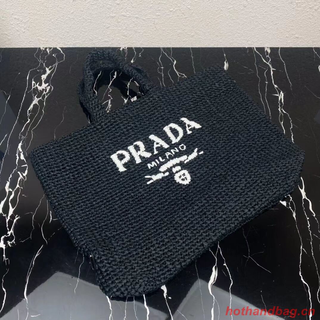Prada Raffia tote bag 1NE229 black Prada Raffia tote bag 1NE229 black