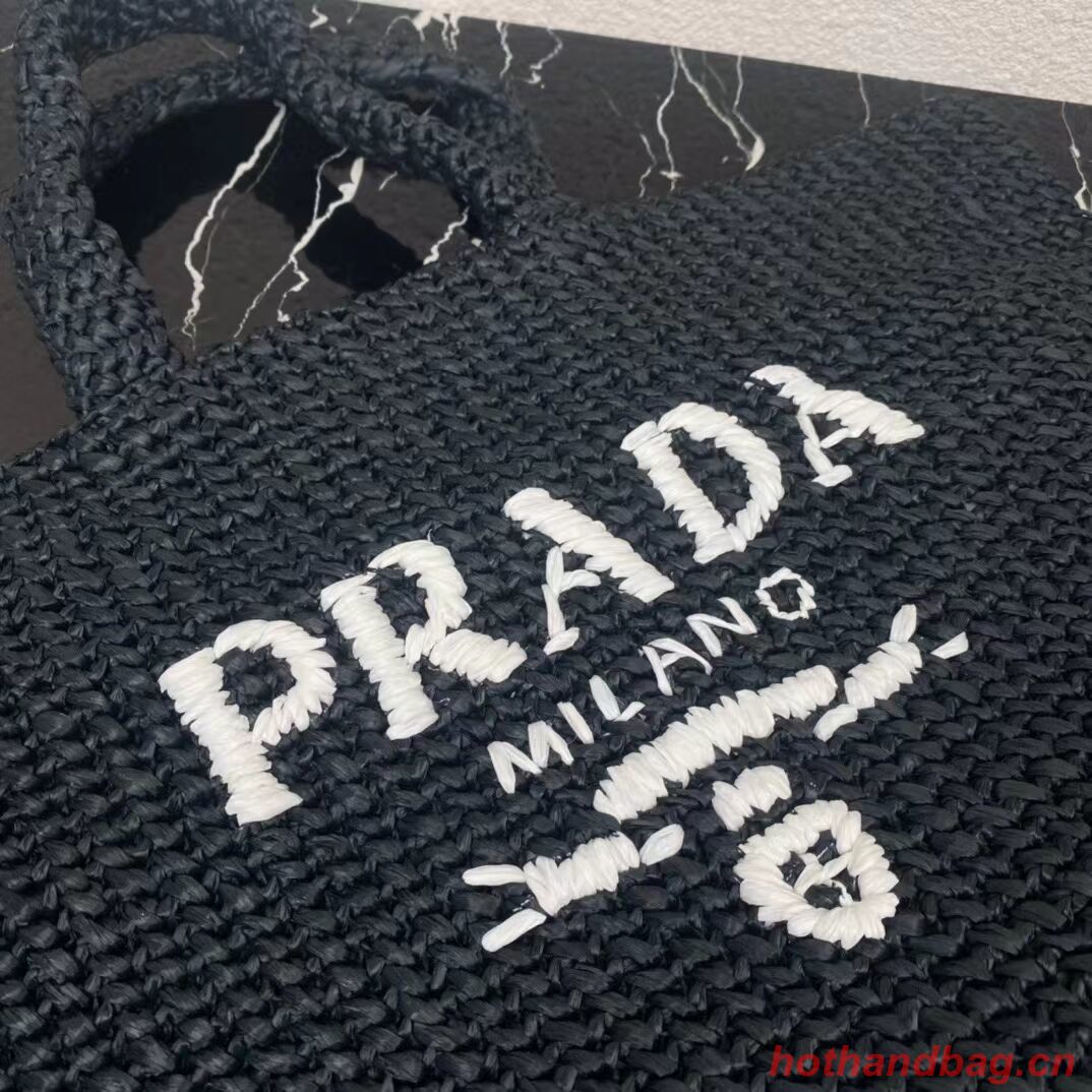 Prada Raffia tote bag 1NE229 black Prada Raffia tote bag 1NE229 black