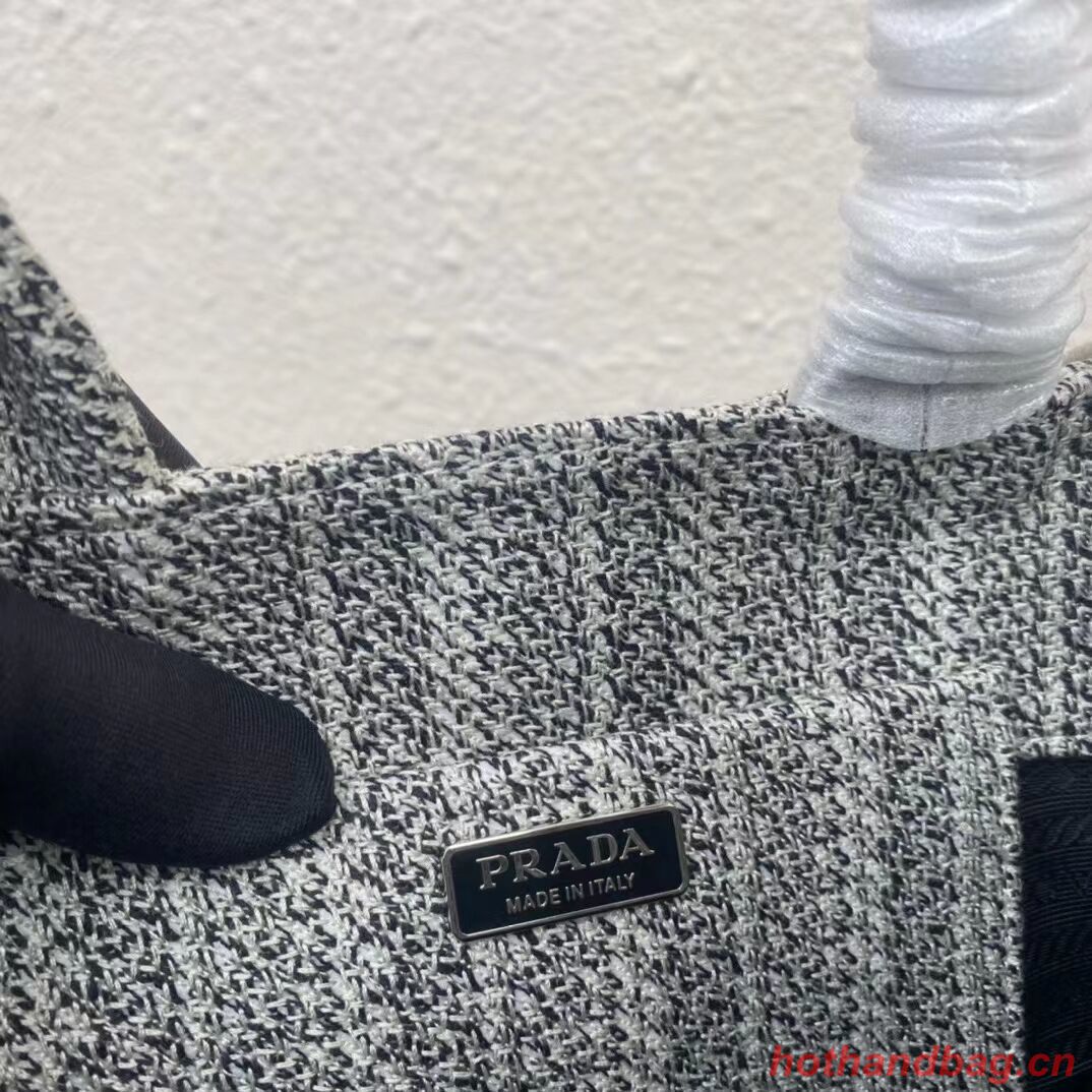 Prada SMALL SHOPPING BAG 1AV333 Black&grey Prada SMALL SHOPPING BAG 1AV333 Black&grey