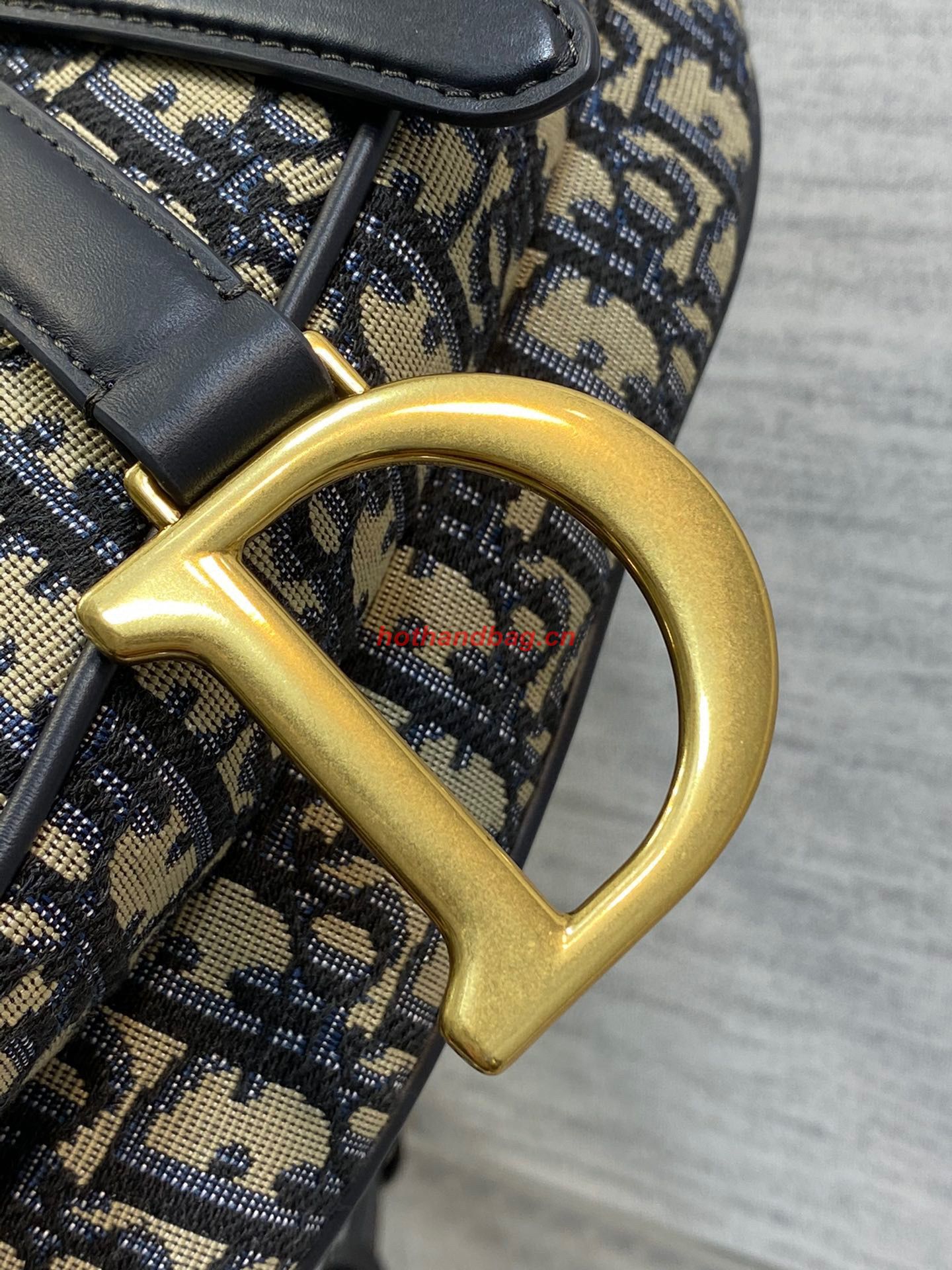 Dior Saddle Bag with Strap Oblique Jacquard M0488 Blue Dior Saddle Bag with Strap Oblique Jacquard M0488 Blue