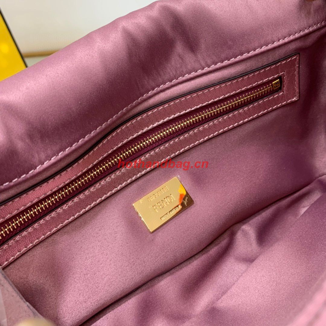 Fendi FF Baguette Gold Metal Sequin Embroidery Bag 2017 Wine Fendi FF Baguette Gold Metal Sequin Embroidery Bag 2017 Wine