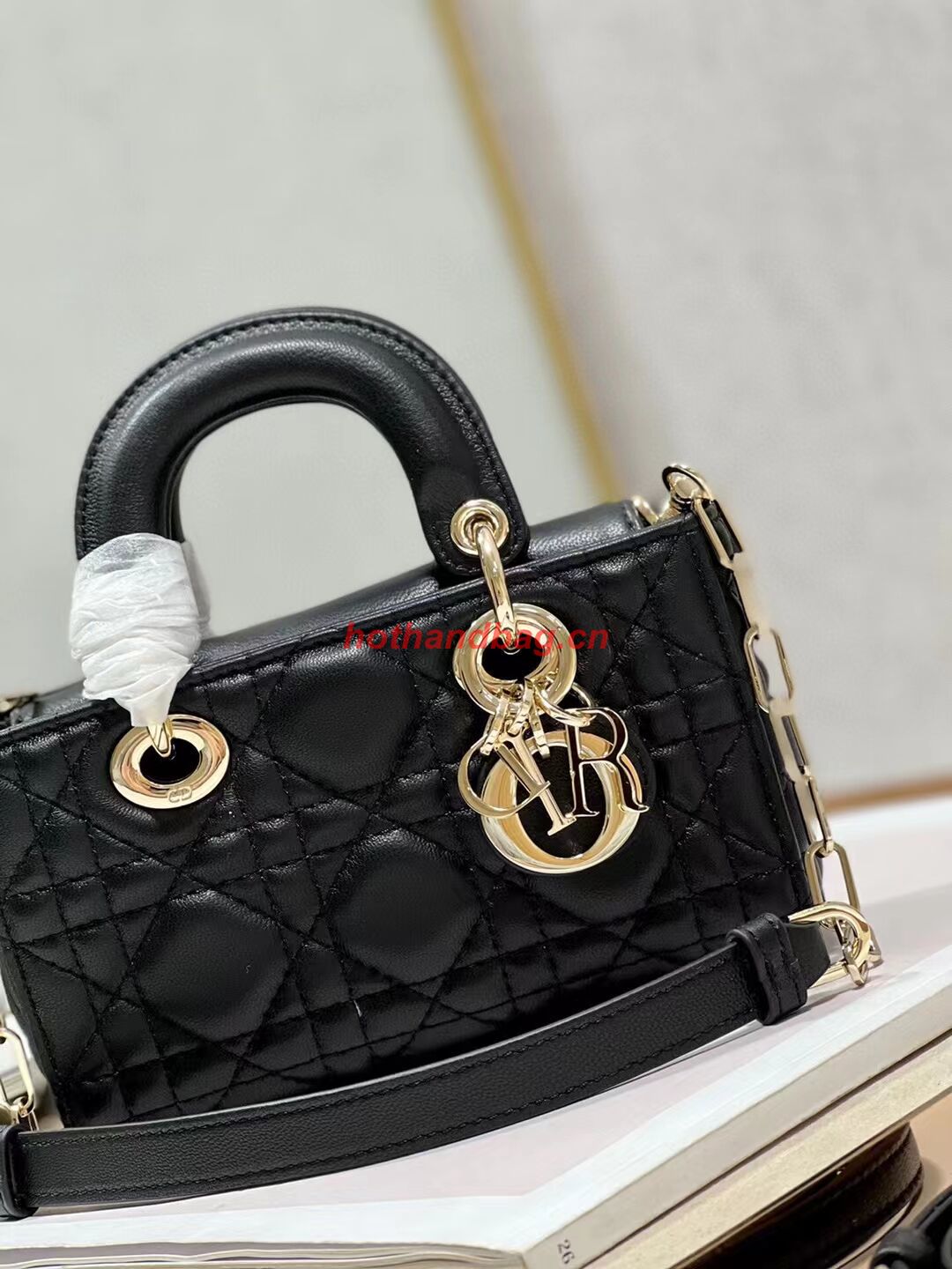 DIOR MICRO LADY D-JOY BAG Cannage Lambskin S0910 black DIOR MICRO LADY D-JOY BAG Cannage Lambskin S0910 black
