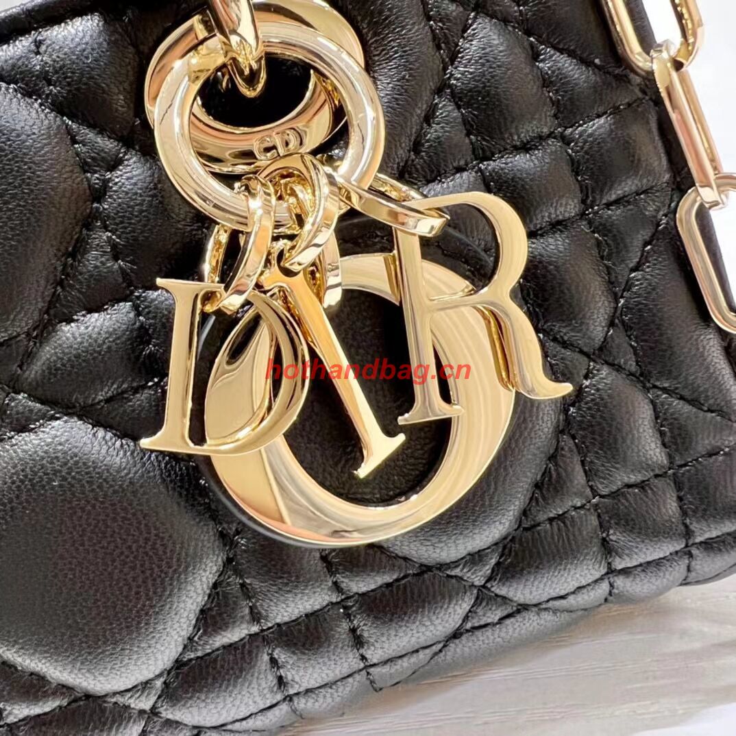 DIOR MICRO LADY D-JOY BAG Cannage Lambskin S0910 black DIOR MICRO LADY D-JOY BAG Cannage Lambskin S0910 black