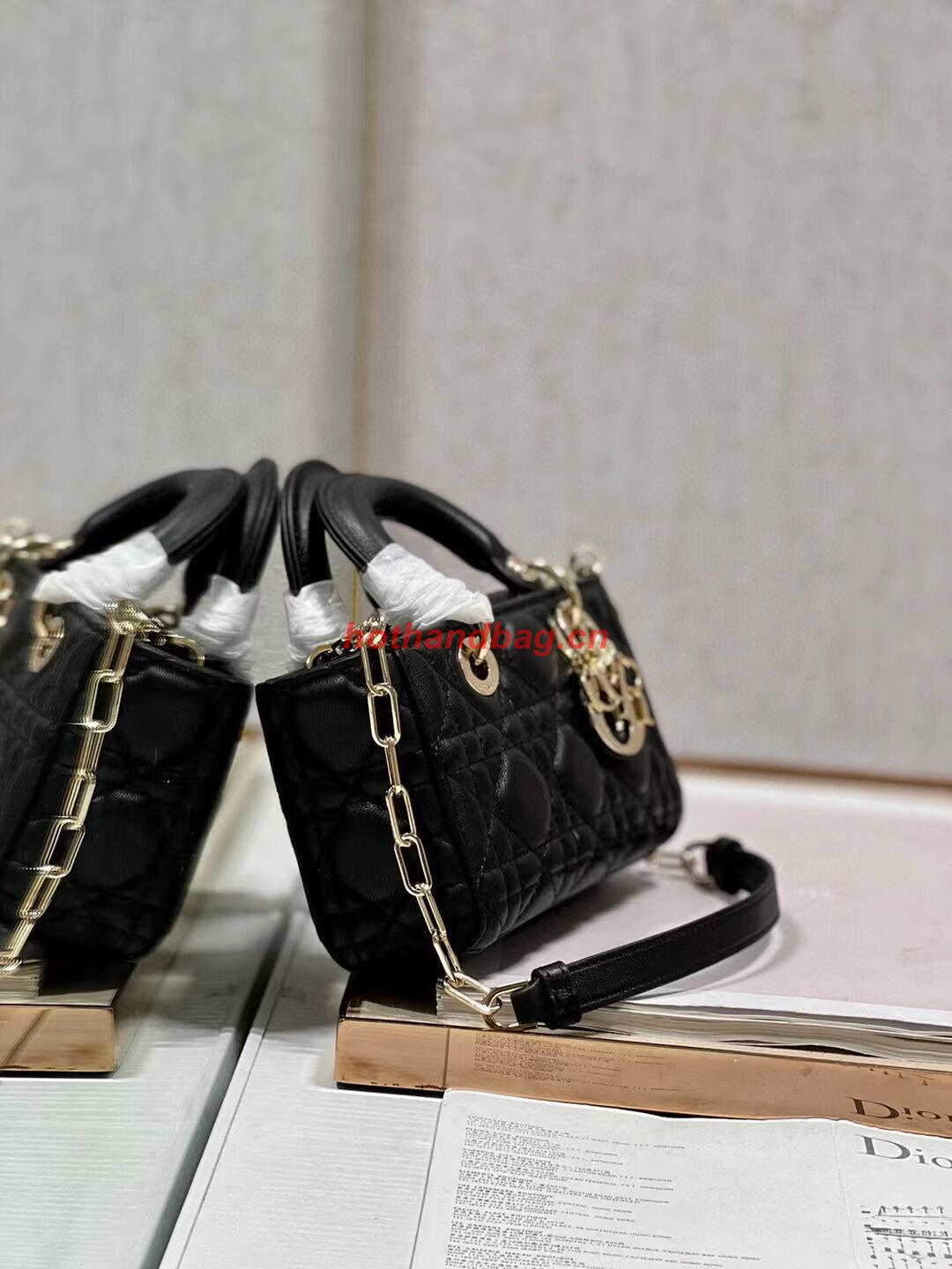 DIOR MICRO LADY D-JOY BAG Cannage Lambskin S0910 black DIOR MICRO LADY D-JOY BAG Cannage Lambskin S0910 black