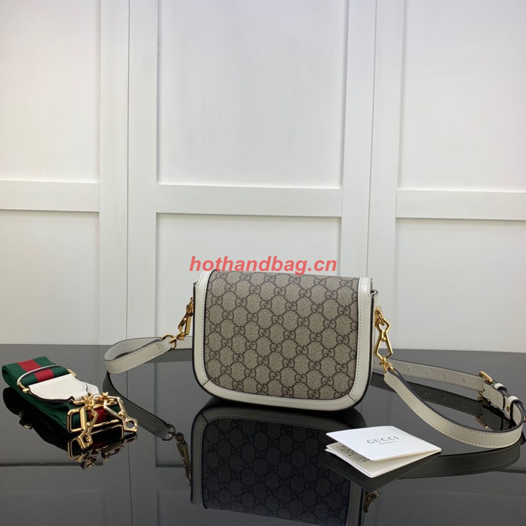 Gucci Horsebit 1955 GG mini bag 658574 white Gucci Horsebit 1955 GG mini bag 658574 white