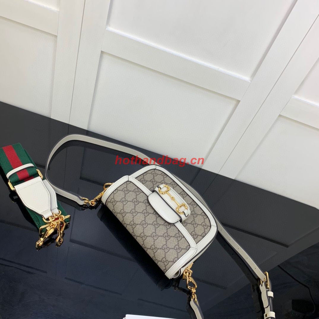 Gucci Horsebit 1955 GG mini bag 658574 white Gucci Horsebit 1955 GG mini bag 658574 white