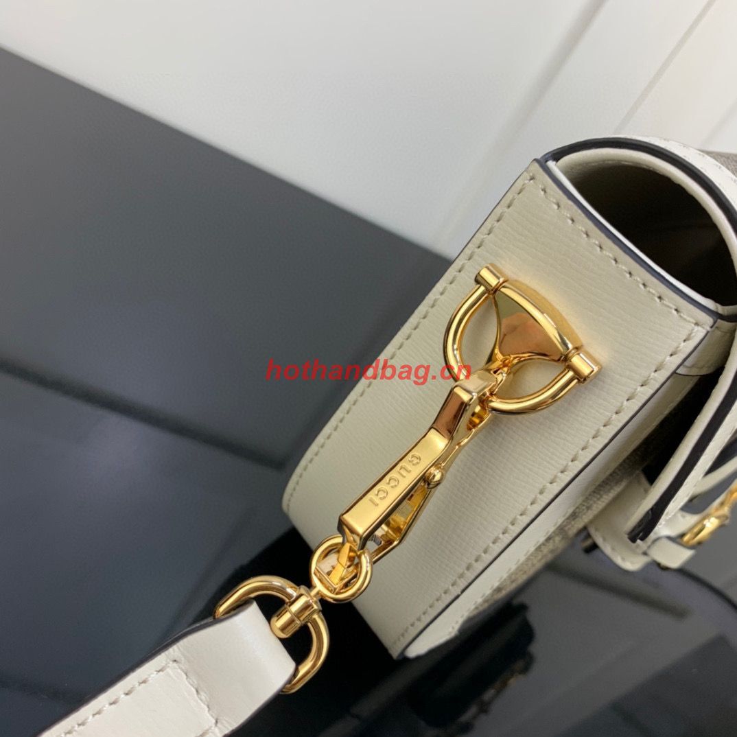 Gucci Horsebit 1955 GG mini bag 658574 white Gucci Horsebit 1955 GG mini bag 658574 white