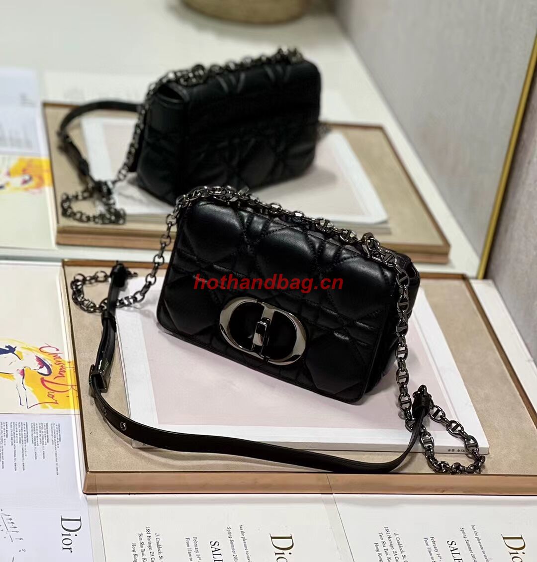 SMALL DIOR CARO BAG Supple Cannage Calfskin M9241U black&black SMALL DIOR CARO BAG Supple Cannage Calfskin M9241U black&black