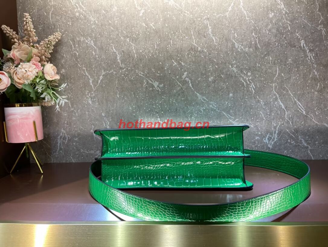 Fendi Peekaboo Cut Medium Alligator pattern bag 8BN340 GREEN Fendi Peekaboo Cut Medium Alligator pattern bag 8BN340 GREEN