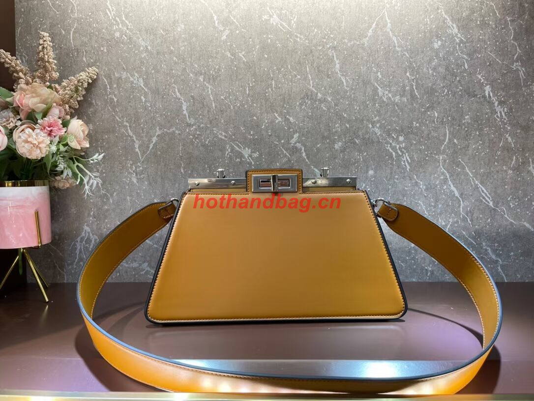 Fendi Peekaboo Cut Medium soft nappa leather bag 8BN340 YELLOW Fendi Peekaboo Cut Medium soft nappa leather bag 8BN340 YELLOW