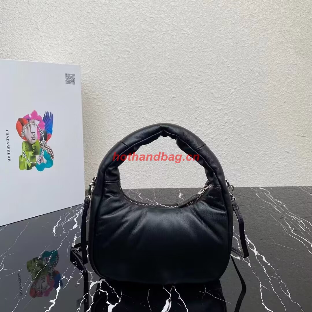 Prada Soft padded nappa leather mini-bag 1BA384 black Prada Soft padded nappa leather mini-bag 1BA384 black