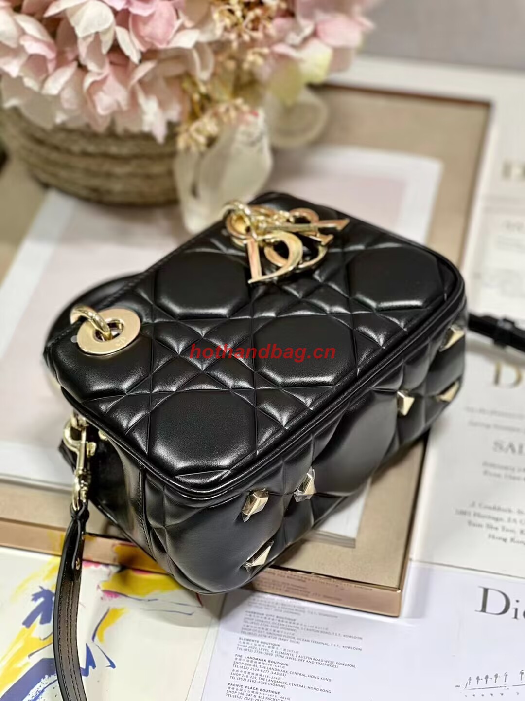 LADY DIOR TOP HANDLE SMALL BAG Cannage Lambskin C0620 black LADY DIOR TOP HANDLE SMALL BAG Cannage Lambskin C0620 black