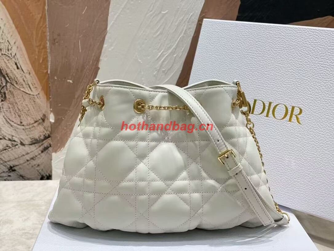 MEDIUM DIOR AMMI BAG Sand white Supple Macrocannage Lambskin M22566F MEDIUM DIOR AMMI BAG Sand white Supple Macrocannage Lambskin M22566F
