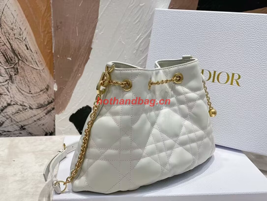 MEDIUM DIOR AMMI BAG Sand white Supple Macrocannage Lambskin M22566F MEDIUM DIOR AMMI BAG Sand white Supple Macrocannage Lambskin M22566F