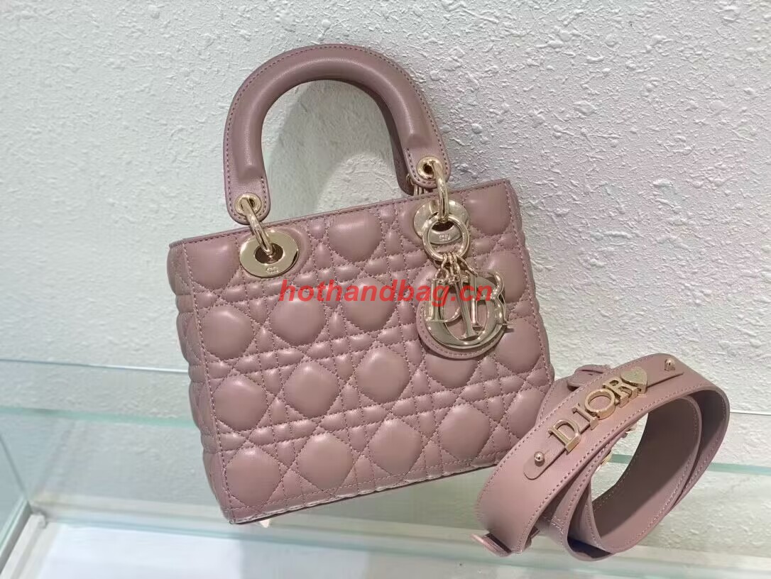 SMALL LADY DIOR MY ABCDIOR BAG Cannage Lambskin M0538ONG Peony Pink SMALL LADY DIOR MY ABCDIOR BAG Cannage Lambskin M0538ONG Peony Pink