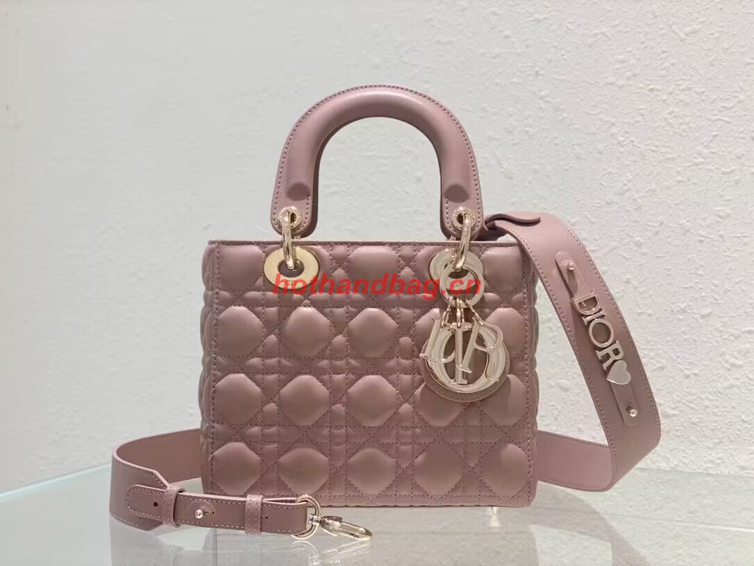 SMALL LADY DIOR MY ABCDIOR BAG Cannage Lambskin M0538ONG Peony Pink SMALL LADY DIOR MY ABCDIOR BAG Cannage Lambskin M0538ONG Peony Pink