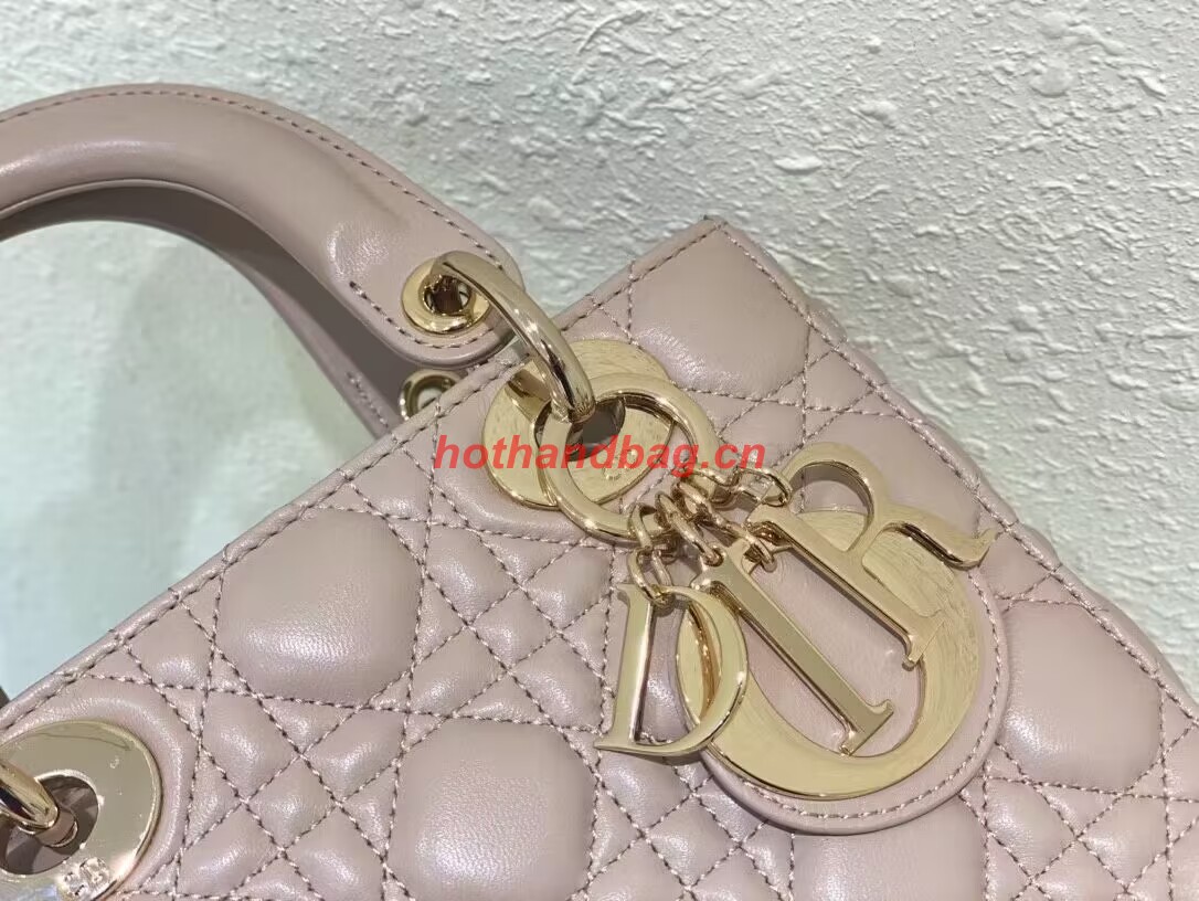 SMALL LADY DIOR MY ABCDIOR BAG Cannage Lambskin M0538ONG Powder Pink SMALL LADY DIOR MY ABCDIOR BAG Cannage Lambskin M0538ONG Powder Pink