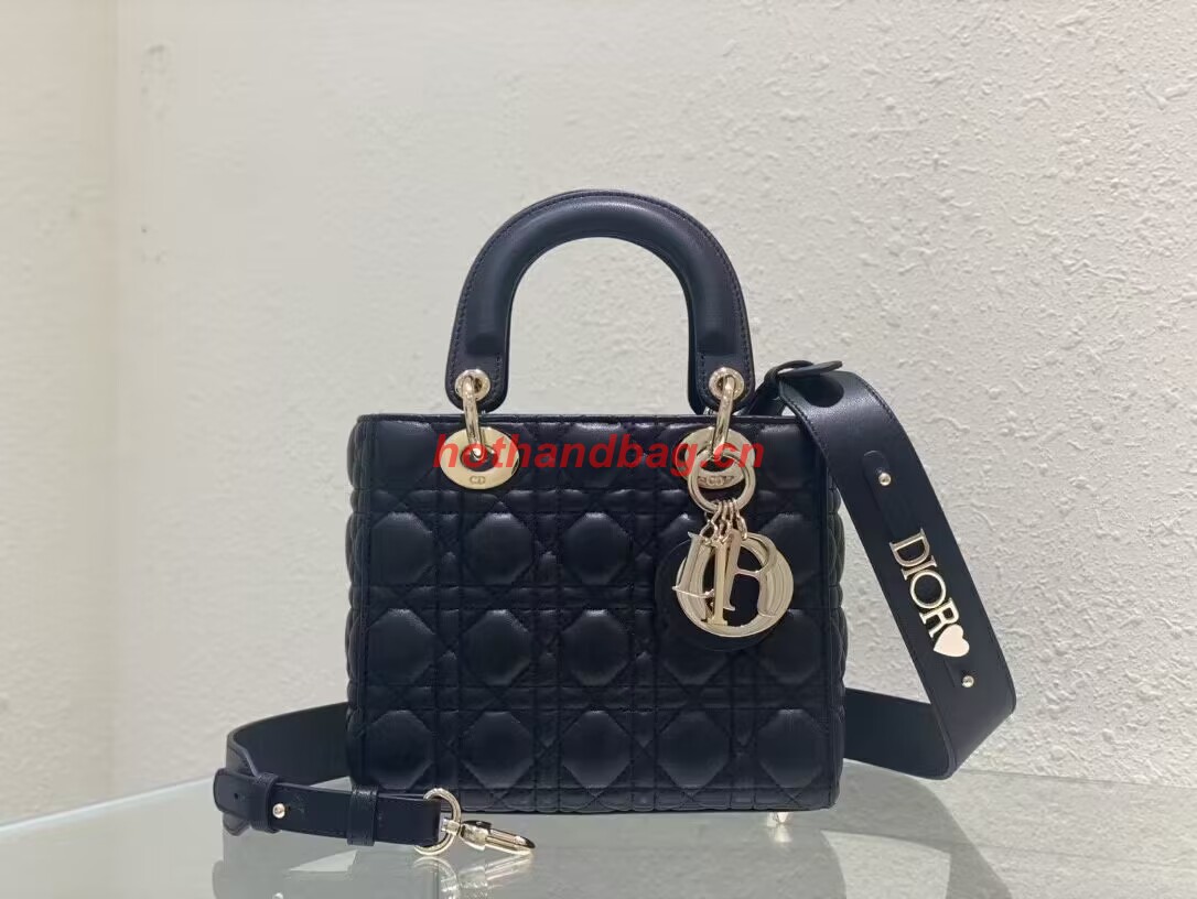 SMALL LADY DIOR MY ABCDIOR BAG Cannage Lambskin M0538ONG black SMALL LADY DIOR MY ABCDIOR BAG Cannage Lambskin M0538ONG black